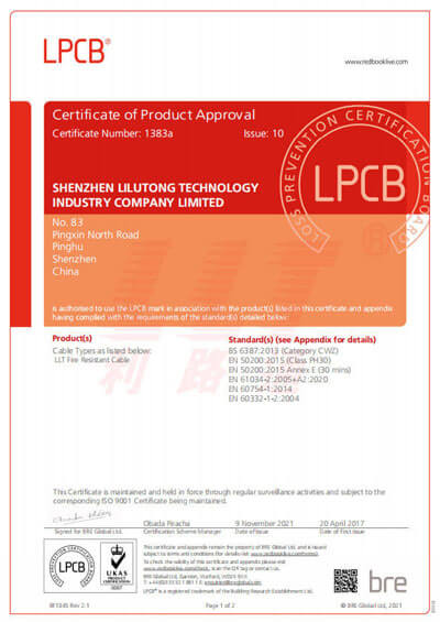 British standard lpcb