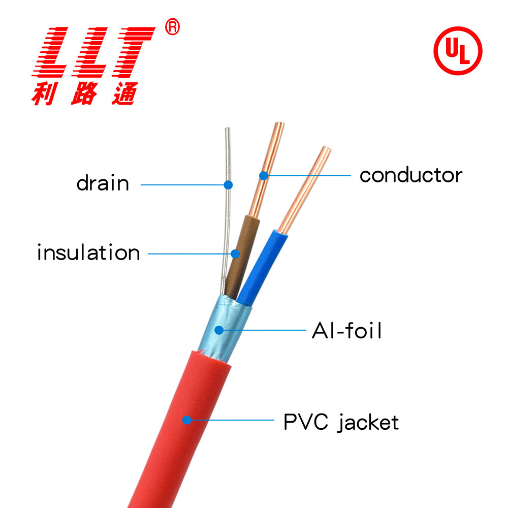 2C/14AWG Solid FPLR Fire Alarm Cable